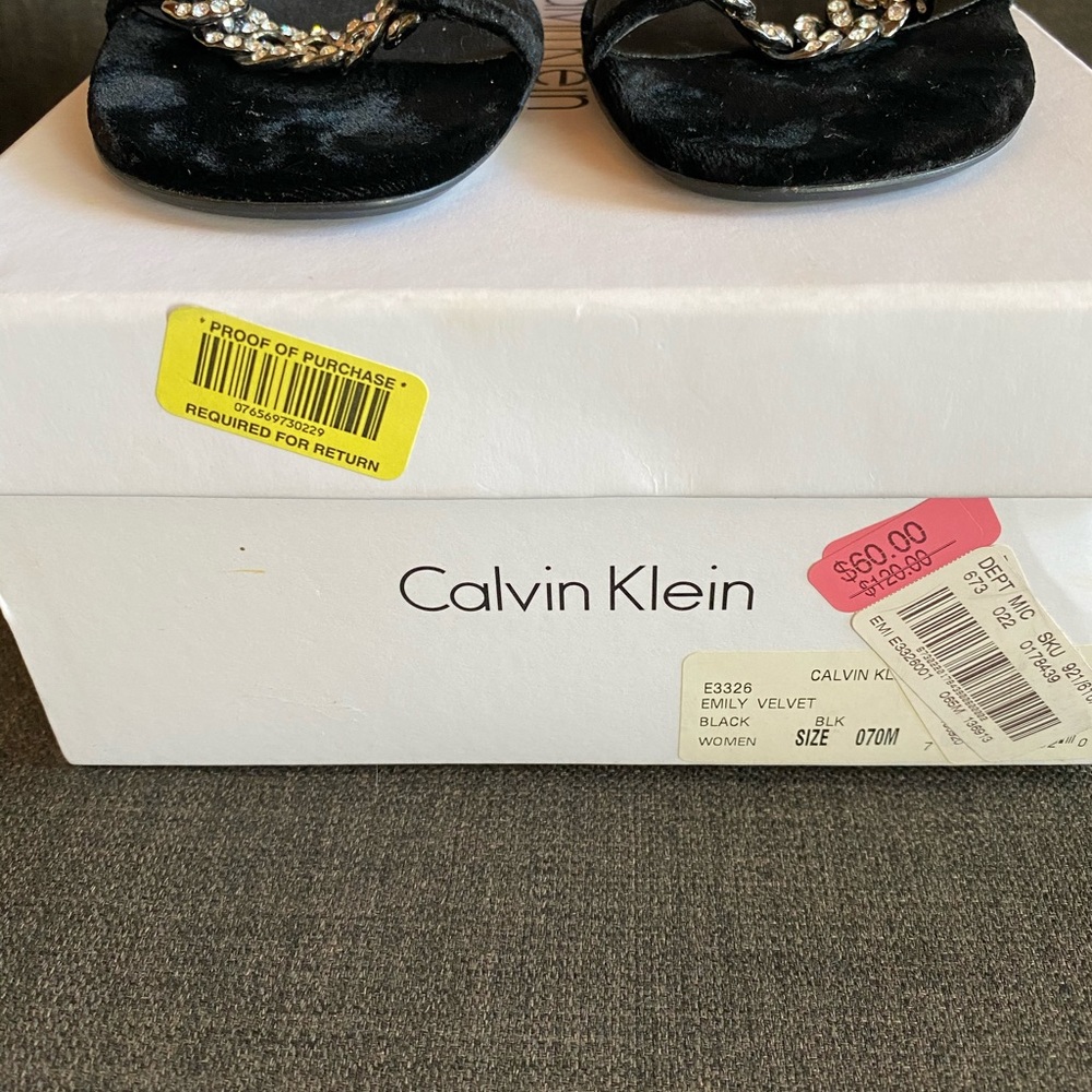 Calvin Klein Velvet Heels - Picture 7 of 7